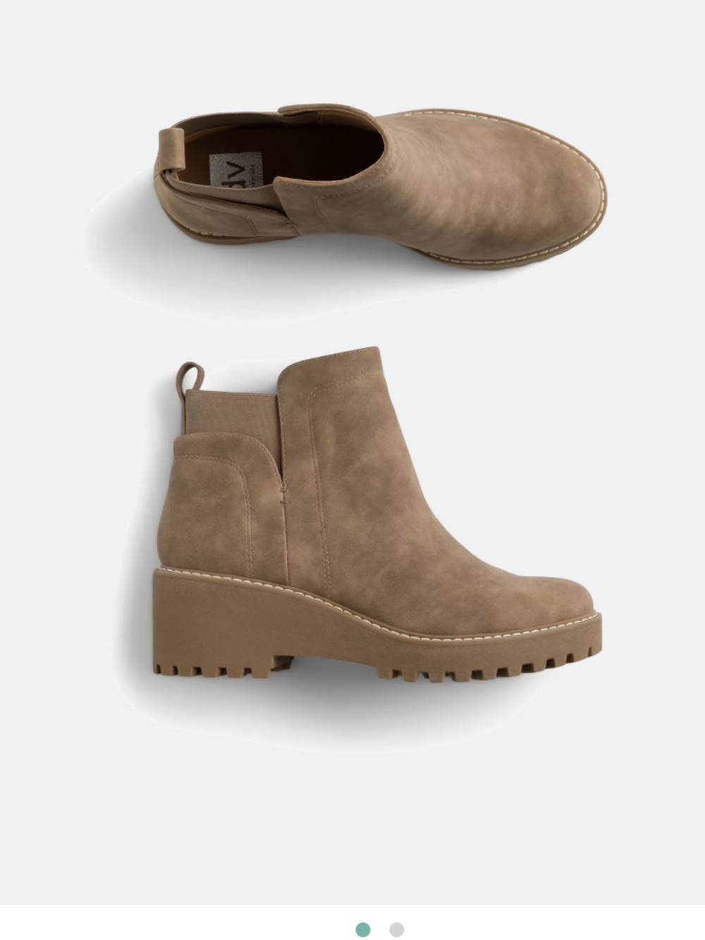 DV by Dolce Vita Taupe Chelsea Lug Heel Booties